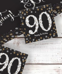 Gold Sparkle 90th Birthday Party Supplies | Balloon | Decoration | Pack